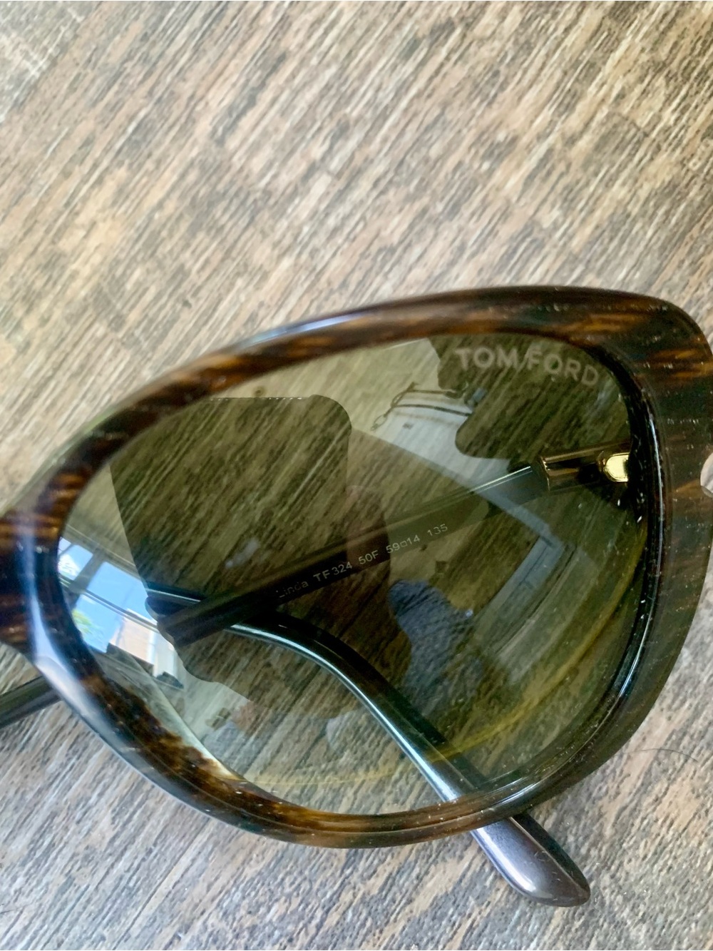 Tom Ford Vintage Tortoiseshell Frame with Green Lenses